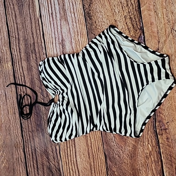 Michael Michael Kors striped shirred classic halter one piece swimsuit - Picture 1 of 15